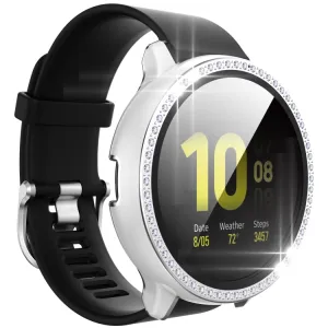 DIAMOND Plastový kryt s ochranným sklom Samsung Galaxy Watch Active 2 44mm strieborný