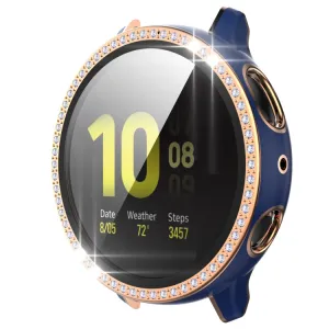DIAMOND Plastový kryt s ochranným sklom Samsung Galaxy Watch Active 2 40mm tmavomodrý