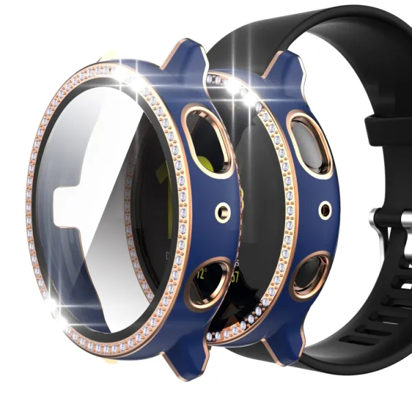 DIAMOND Plastový kryt s ochranným sklom Samsung Galaxy Watch Active 2 40mm tmavomodrý