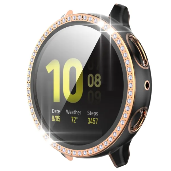 DIAMOND Plastový kryt s ochranným sklom Samsung Galaxy Watch Active 2 44mm čierny