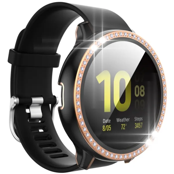 DIAMOND Plastový kryt s ochranným sklom Samsung Galaxy Watch Active 2 44mm čierny