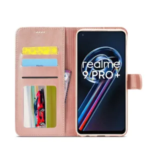 IMEEKE Peňaženkový kryt Realme 9 Pro+ / Realme 9 ružový