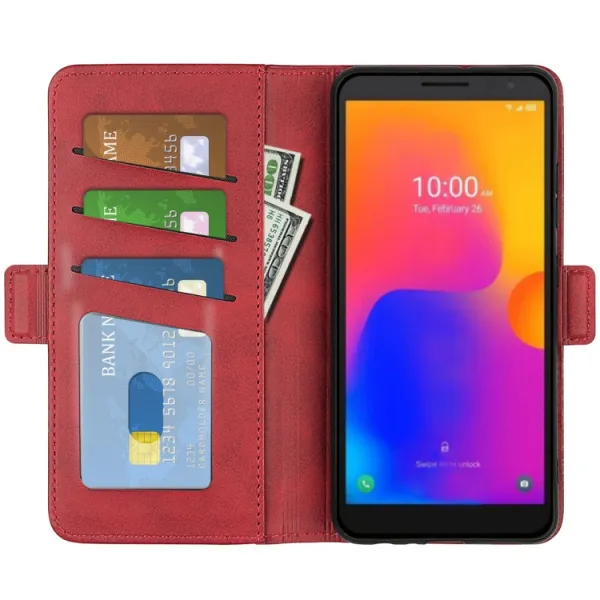 SIDE Peňaženkové puzdro Alcatel 1B 2022 červené