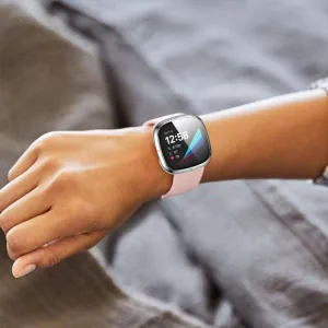 Plastový kryt s ochranným sklom pre Fitbit Versa 3 / Fitbit Sense priehľadný