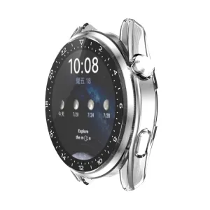 Plastový kryt s ochranným sklom pre Huawei Watch 3 Pro priehľadný