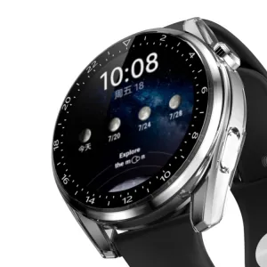 Plastový kryt s ochranným sklom pre Huawei Watch 3 Pro priehľadný