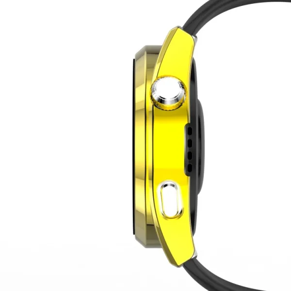 Plastový kryt s ochranným sklom pre Huawei Watch 3 Pro zlatý