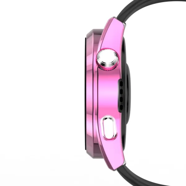 Plastový kryt s ochranným sklom pre Huawei Watch 3 Pro ružový