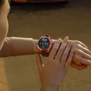 Plastový kryt s ochranným sklom pre Huawei Watch 3 Pro ružový