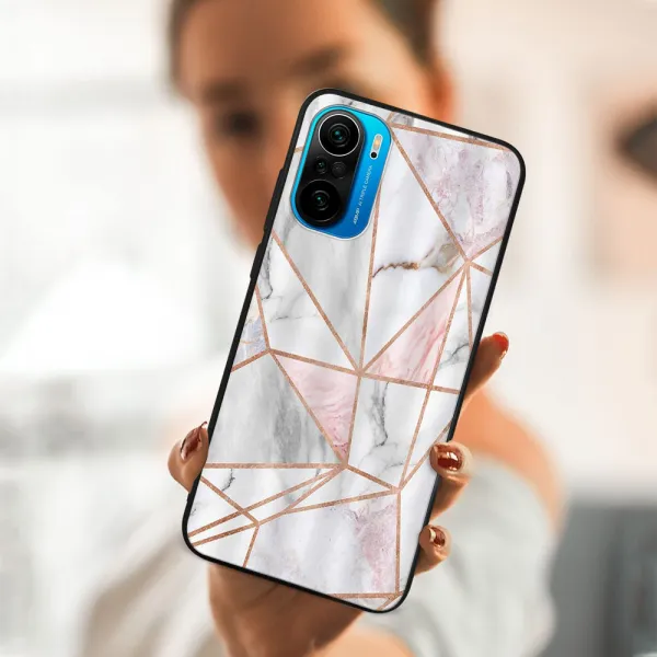 MY ART Silikónový obal Xiaomi Poco F3 PINK MARBLE (143)