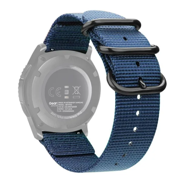 NYLON Univerzálny remienok na hodinky - šírka 20mm modrý
