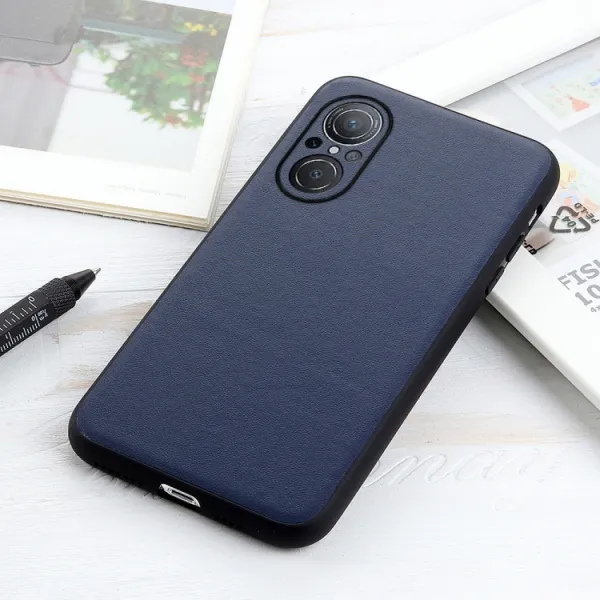 LEATHER Ochranný kryt Huawei Nova 9 SE modrý