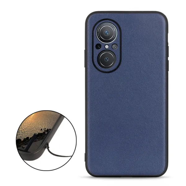LEATHER Ochranný kryt Huawei Nova 9 SE modrý