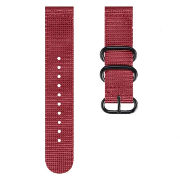 NYLON Univerzálny remienok na hodinky - šírka 20mm červený