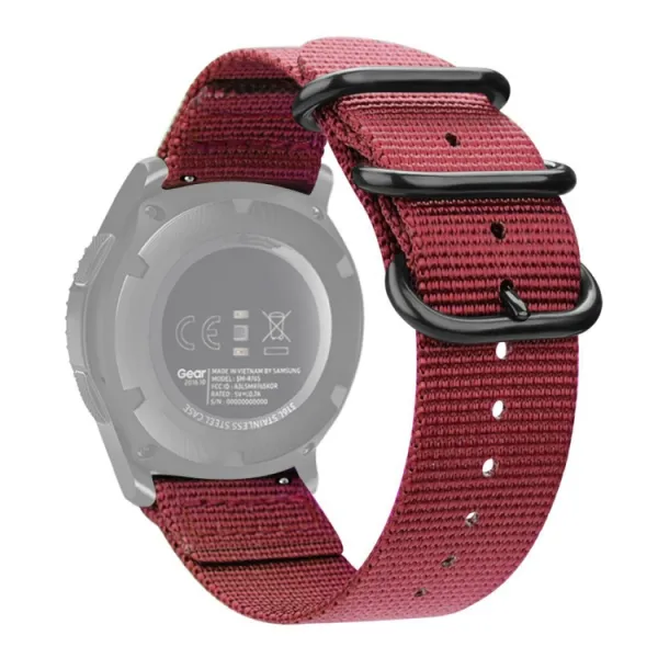 NYLON Univerzálny remienok na hodinky - šírka 20mm červený