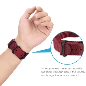 NYLON Univerzálny remienok na hodinky - šírka 20mm červený