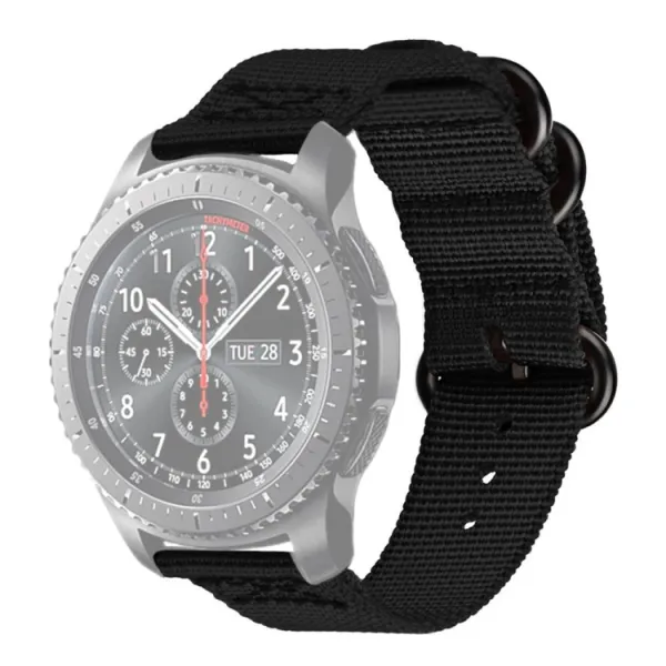 NYLON Univerzálny remienok na hodinky - šírka 20mm čierny