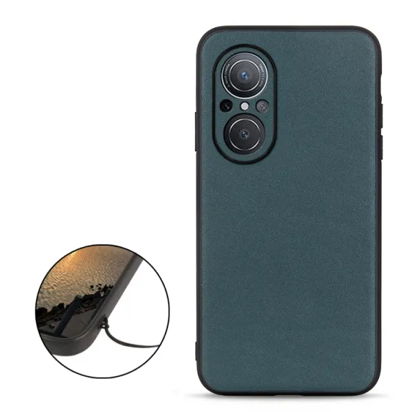 LEATHER Ochranný kryt Huawei Nova 9 SE zelený