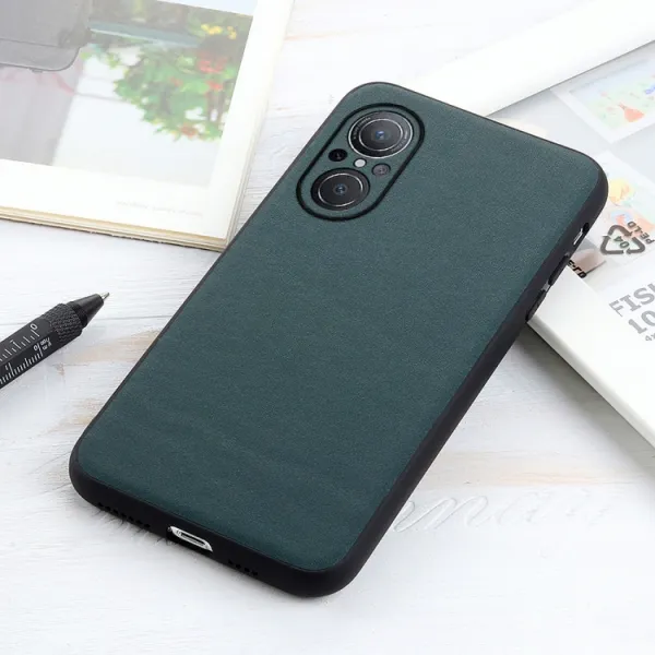 LEATHER Ochranný kryt Huawei Nova 9 SE zelený