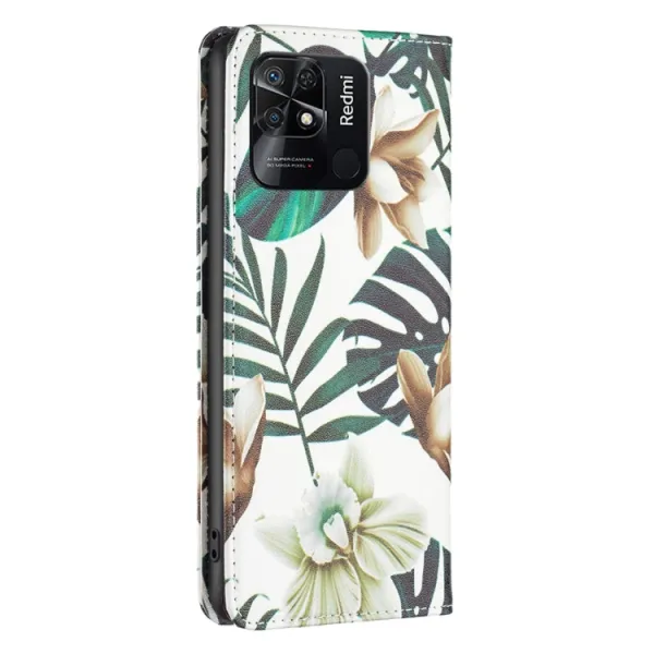 ART Peňaženkový kryt Xiaomi Redmi 10C GREEN LEAVES
