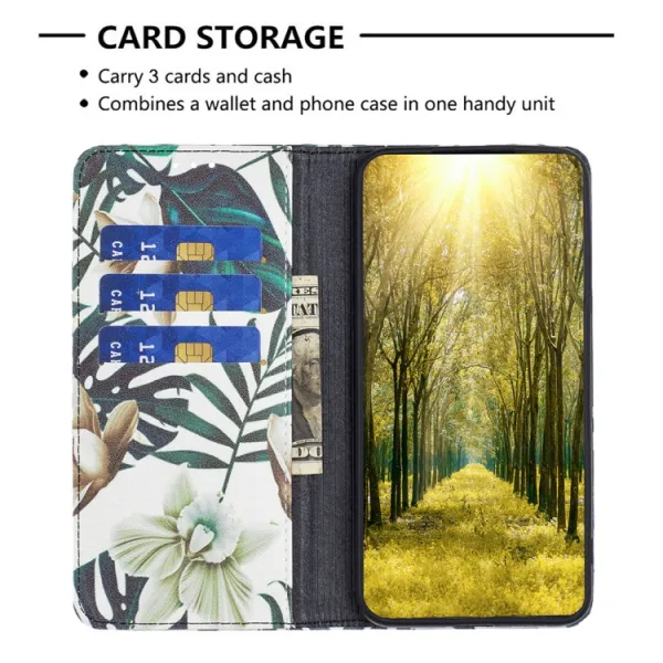 ART Peňaženkový kryt Xiaomi Redmi 10C GREEN LEAVES