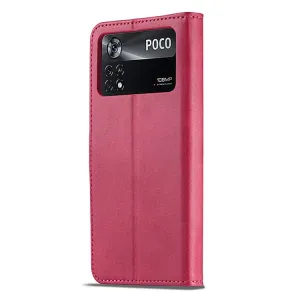 IMEEKE Peňaženkový kryt Xiaomi Poco M4 Pro ružový