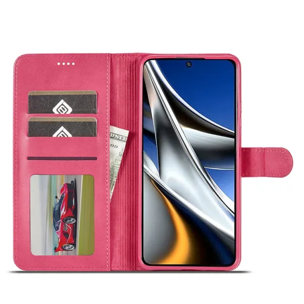 IMEEKE Peňaženkový kryt Xiaomi Poco M4 Pro ružový