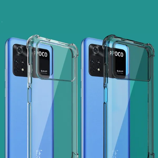 IMAK Ochranný silikónový kryt + fólia Xiaomi Poco M4 Pro čierny