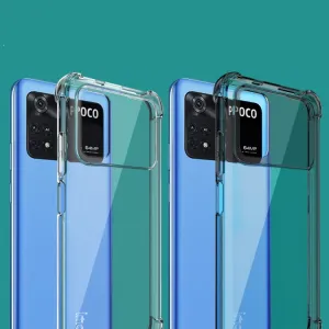 IMAK Ochranný silikónový kryt + fólia Xiaomi Poco M4 Pro čierny