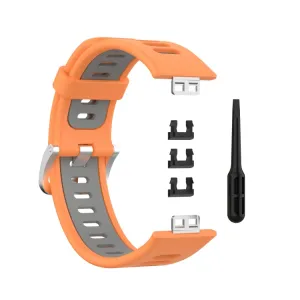 DUAL COLOUR Remienok Huawei Watch Fit oranžový-šedý