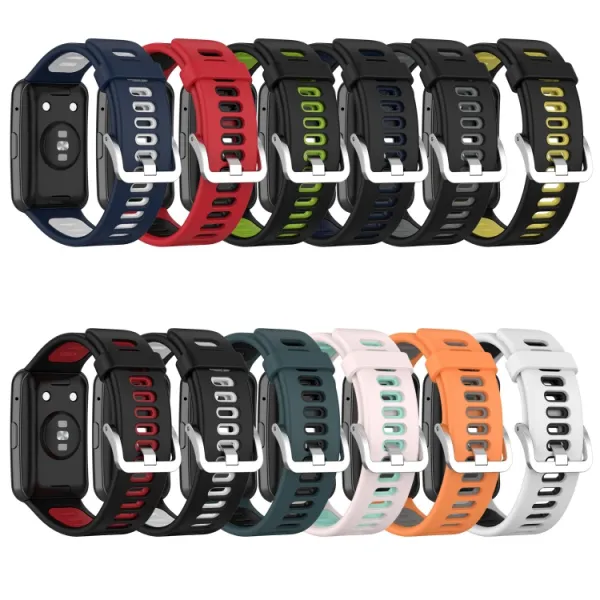 DUAL COLOUR Remienok Huawei Watch Fit červený-čierny