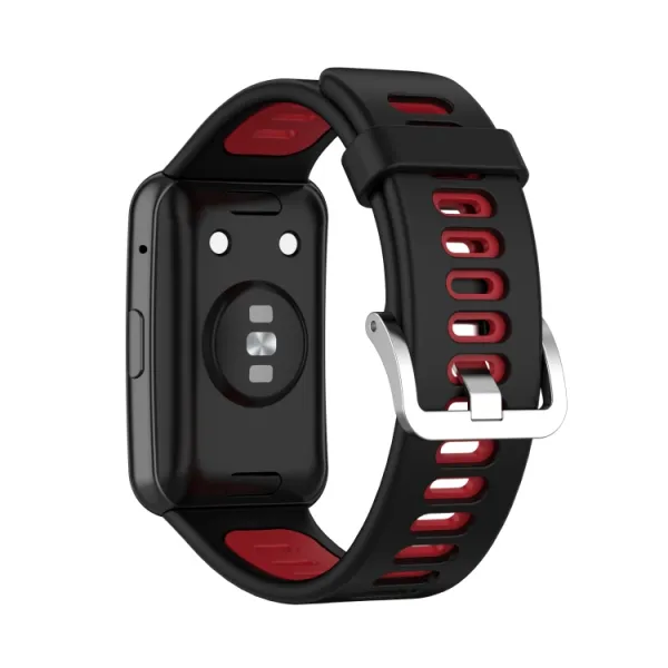 DUAL COLOUR Remienok Huawei Watch Fit čierny-červený