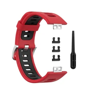 DUAL COLOUR Remienok Huawei Watch Fit červený-čierny
