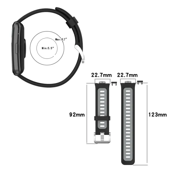 DUAL COLOUR Remienok Huawei Watch Fit červený-čierny