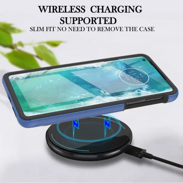 DUAL Obojstranný kryt s fóliou Motorola Edge 30 Pro modrý