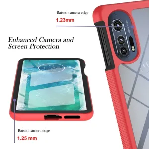 DUAL Obojstranný kryt s fóliou Motorola Edge 30 Pro červený