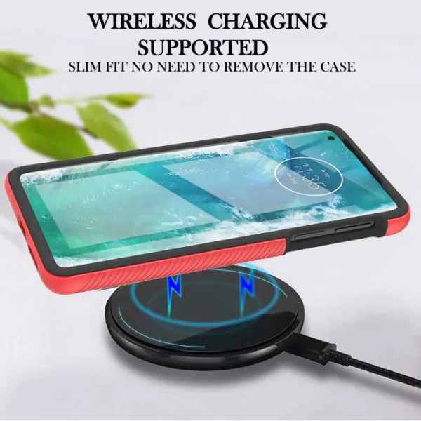DUAL Obojstranný kryt s fóliou Motorola Edge 30 Pro červený