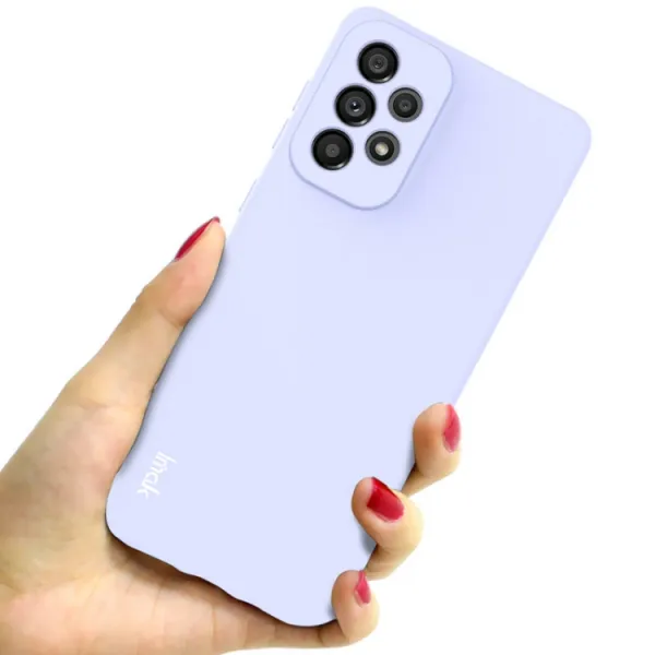 IMAK RUBBER Gumený kryt Samsung Galaxy A73 5G svetlomodrý