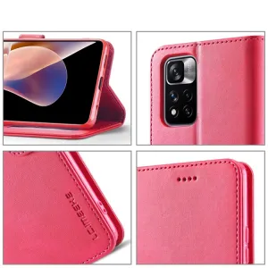 IMEEKE Peňaženkový kryt Xiaomi Redmi Note 11 Pro+ 5G ružový