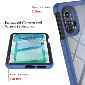 DUAL Obojstranný kryt s fóliou Motorola Edge 30 Pro modrý