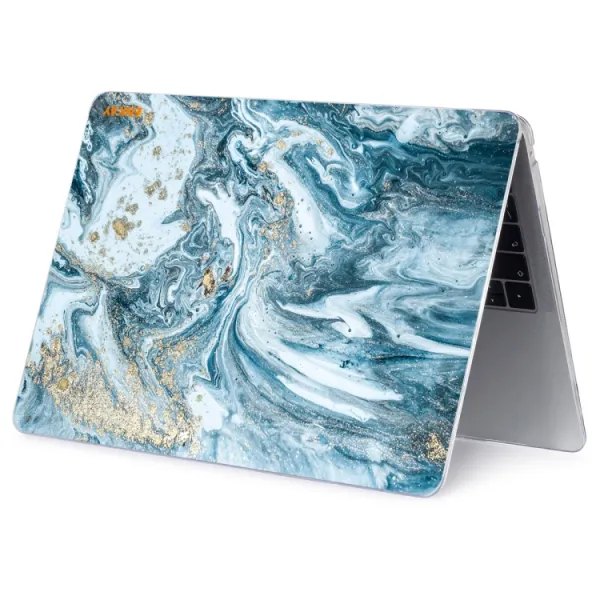 ENKAY MARBLE Puzdro pre MacBook Pro 14" A2442 / A2279 DARK BLUE
