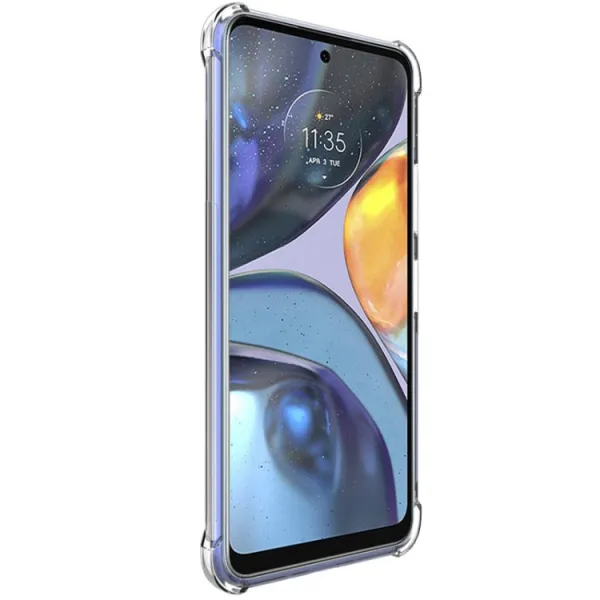 IMAK Ochranný silikónový kryt + fólia Motorola Moto G22 priehľadný