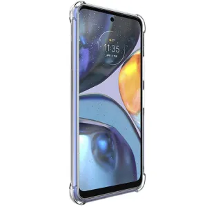 IMAK Ochranný silikónový kryt + fólia Motorola Moto G22 priehľadný