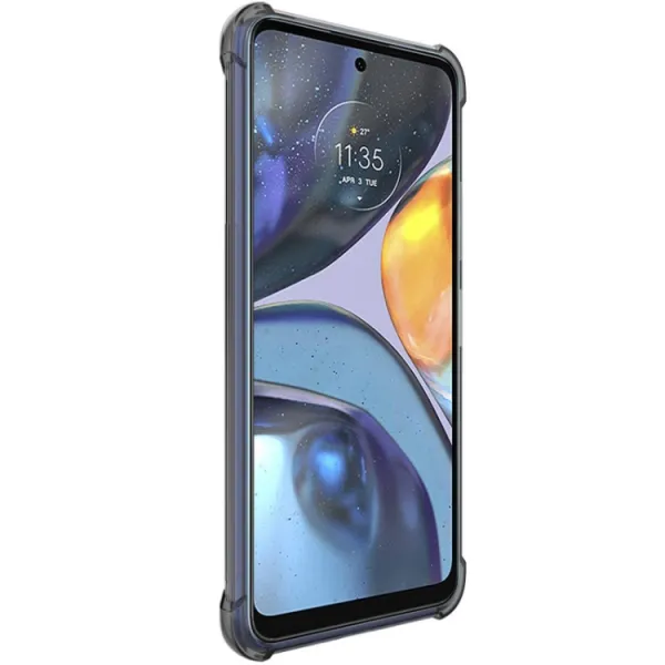 IMAK Ochranný silikónový kryt + fólia Motorola Moto G22 čierny