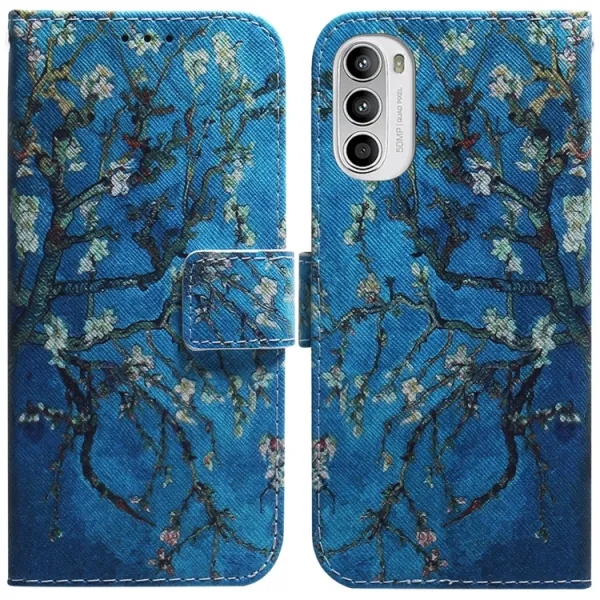ART Peňaženkový kryt pre Motorola Moto G52 PLUM BLOSSOM