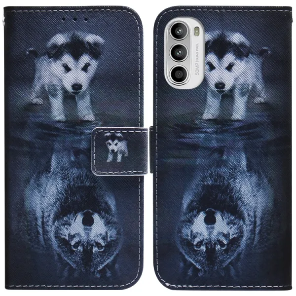 ART Peňaženkový kryt pre Motorola Moto G52 WOLF DOG