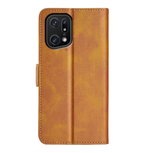 SIDE Peňaženkové puzdro Oppo Find X5 Pro svetlohnedé