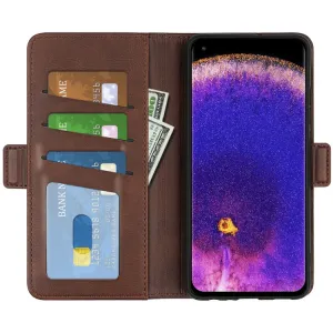 SIDE Peňaženkové puzdro Oppo Find X5 Pro tmavohnedé