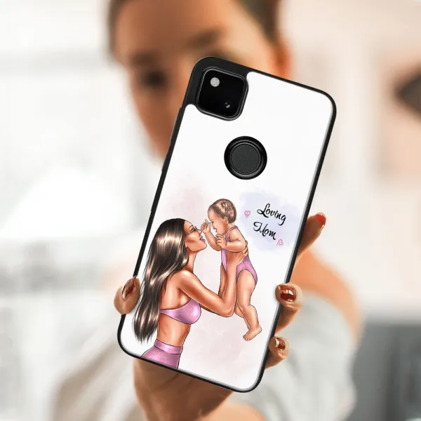MY ART Silikónový obal Google Pixel 4a LOVING MOM (115)