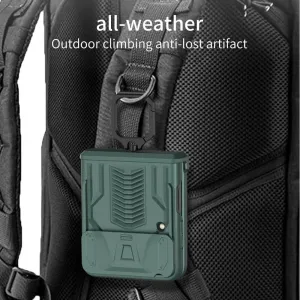 GKK CAMSHIELD Ochranný kryt pre Samsung Galaxy Z Flip 3 5G zelený